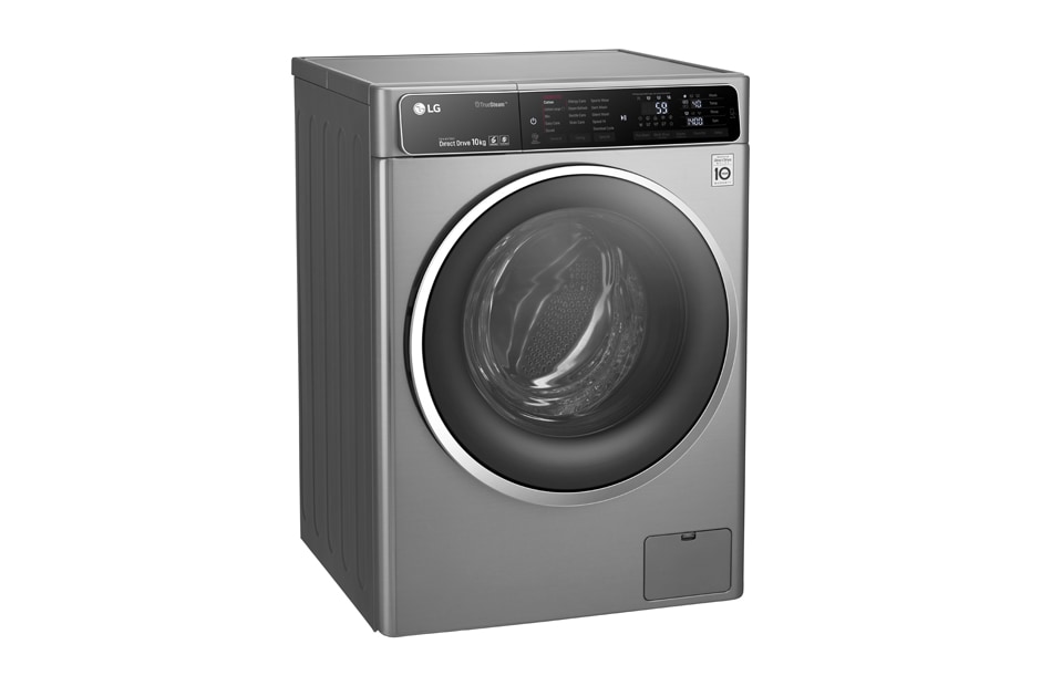 LG غسالة إل جي TurboWash لون فضي فولاذي سعة 10 كجم, FH4U1JBSK6, thumbnail 3